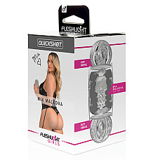 Мастурбатор Fleshlight Quickshot Mia Malkova, компактный, со слепка вульвы и ануса