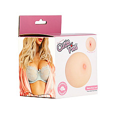 Мастурбатор-грудь Cutie Pies Hannah's Handful - Pussy & Boob, глубина 9,9 см, вибропуля в подарок