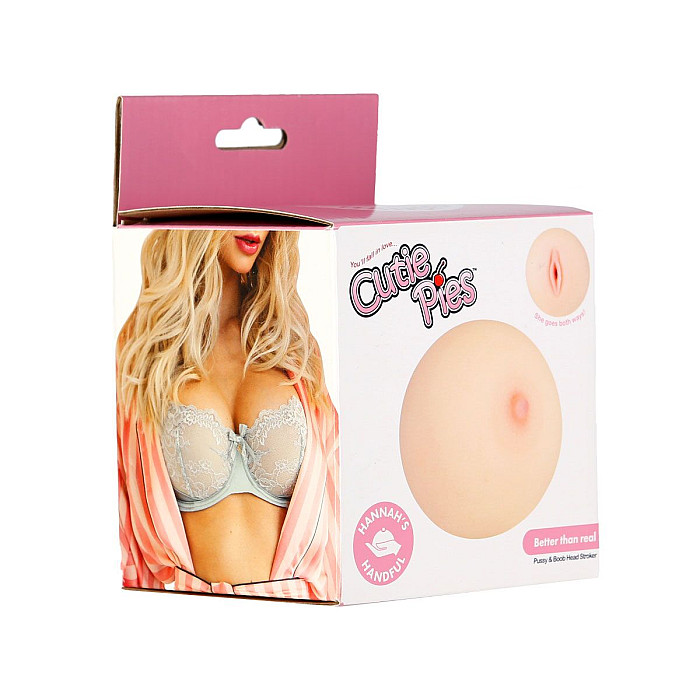 Мастурбатор-грудь Cutie Pies Hannah's Handful - Pussy & Boob, глубина 9,9 см, вибропуля в подарок