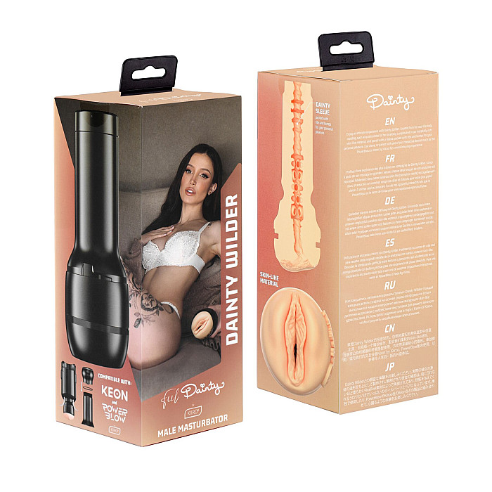Мастурбатор Kiiroo Feel Dainty Wilder PBC, совместим с PowerBlow, Control и Keon, копия вагины порнозвезды