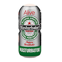 Недорогий мастурбатор-вагіна Alive Heineken Vagina у вигляді банки пива