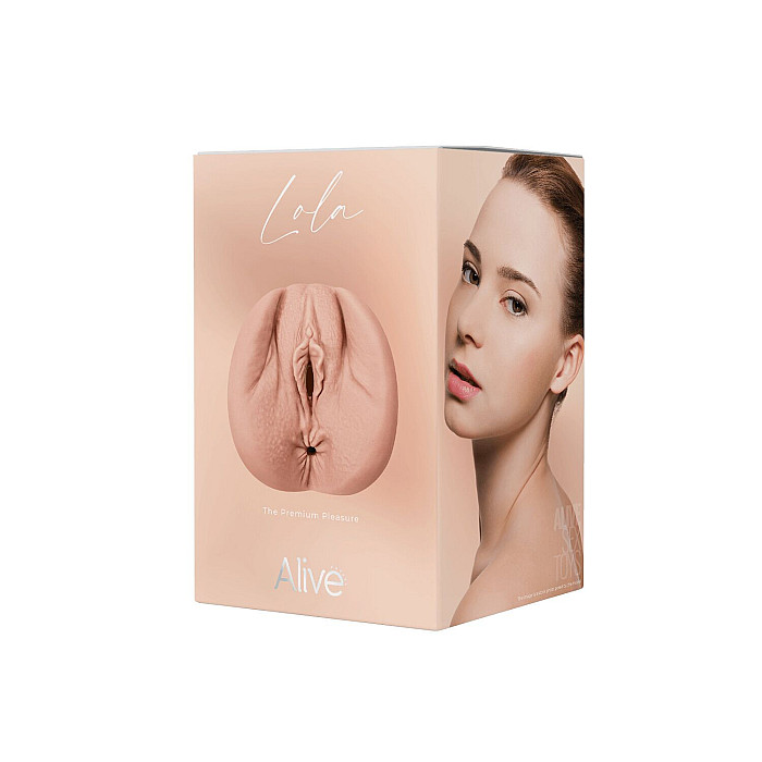 Мастурбатор-вагина + попка Alive Lola Super Realistic Masturbator L Flesh, два канала, реалистик