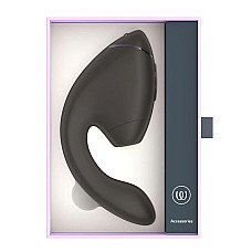 Двойной вакуумный клиторальный стимулятор с вибрацией Womanizer Next Duo - Black
