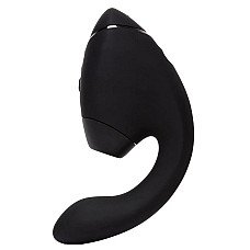 Двойной вакуумный клиторальный стимулятор с вибрацией Womanizer Next Duo - Black