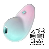 Вакуумний стимулятор з вібрацією Satisfyer Pixie Dust Mint/Pink