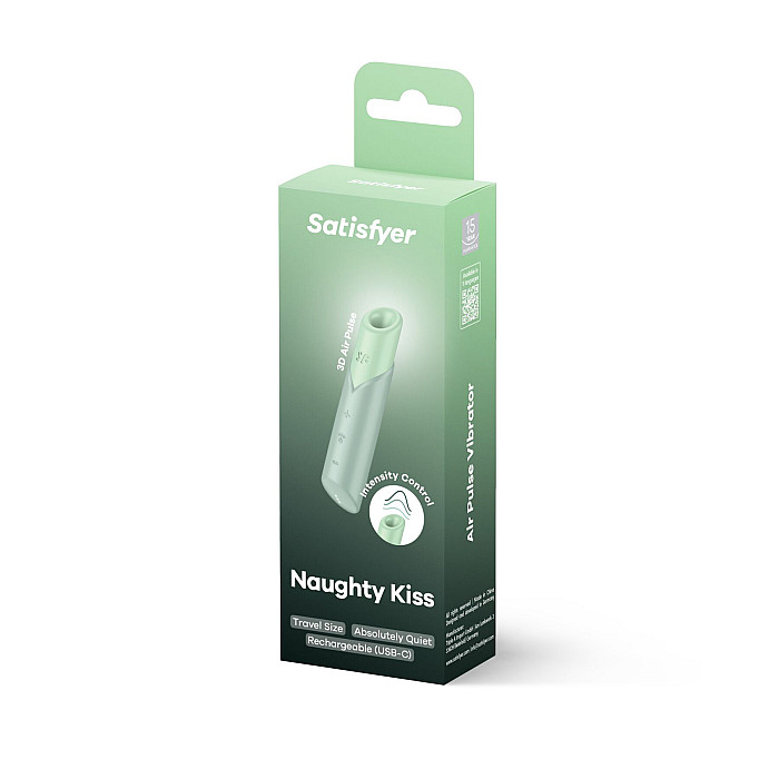 Вакуумный стимулятор Satisfyer Naughty Kiss, магнитная технология 3D Air Pulse, 30 режимов работы