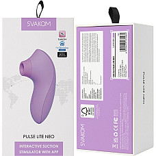 Вакуумный стимулятор Svakom Pulse Lite Neo Lavender, управляется со смартфона