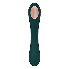 Вибратор и вакуумный клиторальный стимулятор 2-в-1 Alive Quiver Teal обновленная модель