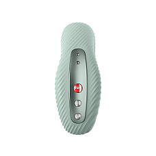 Накладной вибратор Fun Factory LAYA III sage green, эффект постукивания пальцем