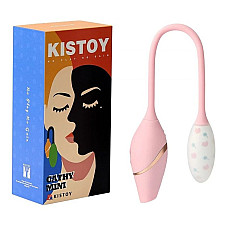 Виброяйцо с вакуумным стимулятором KISTOY Cathy Mini на гибкой сцепке, подогрев