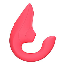 Вагинально-клиторальный стимулятор Womanizer Blend Vibrant Rose, вибрация + вакуум, 2 мотора