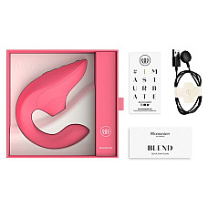 Вагинально-клиторальный стимулятор Womanizer Blend Vibrant Rose, вибрация + вакуум, 2 мотора