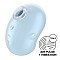 Вакуумний кліторальний стимулятор із вібрацією Satisfyer Cutie Ghost Blue