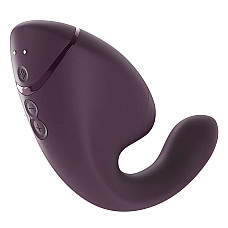 Двойной вакуумный клиторальный стимулятор с вибрацией Womanizer Next Duo - Dark Purple