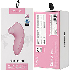 Вакуумный стимулятор Svakom Pulse Lite Neo Pale Rosette, управляется со смартфона