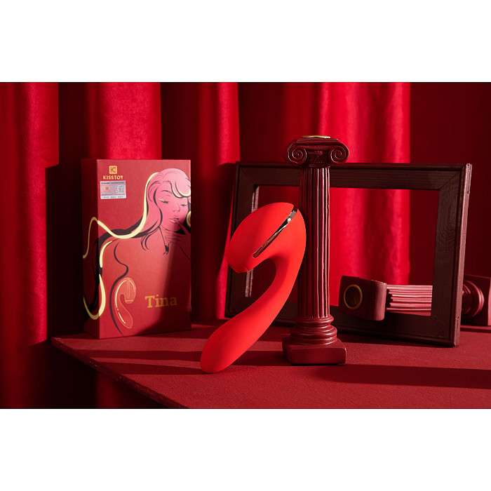Вакуумний вібратор KISTOY Tina з підігрівом, вагінально-кліторальний, діаметр 3,5см