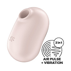 Вакуумный стимулятор с вибрацией Satisfyer Pro To Go 2 Beige
