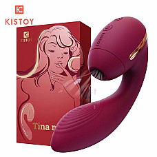 Вакуумный вибратор KISTOY Tina Mini Violet, вагинально-клиторальный