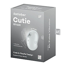 Вакуумний кліторальний стимулятор із вібрацією Satisfyer Cutie Ghost White