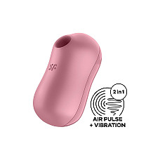 Вакуумный стимулятор с вибрацией Satisfyer Cotton Candy Light Red