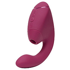 Двойной вакуумный клиторальный стимулятор с вибрацией Womanizer Next Duo - Dusky Pink
