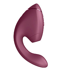 Двойной вакуумный клиторальный стимулятор с вибрацией Womanizer Next Duo - Dusky Pink