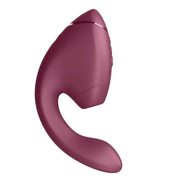 Двойной вакуумный клиторальный стимулятор с вибрацией Womanizer Next Duo - Dusky Pink