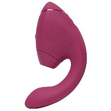 Двойной вакуумный клиторальный стимулятор с вибрацией Womanizer Next Duo - Dusky Pink