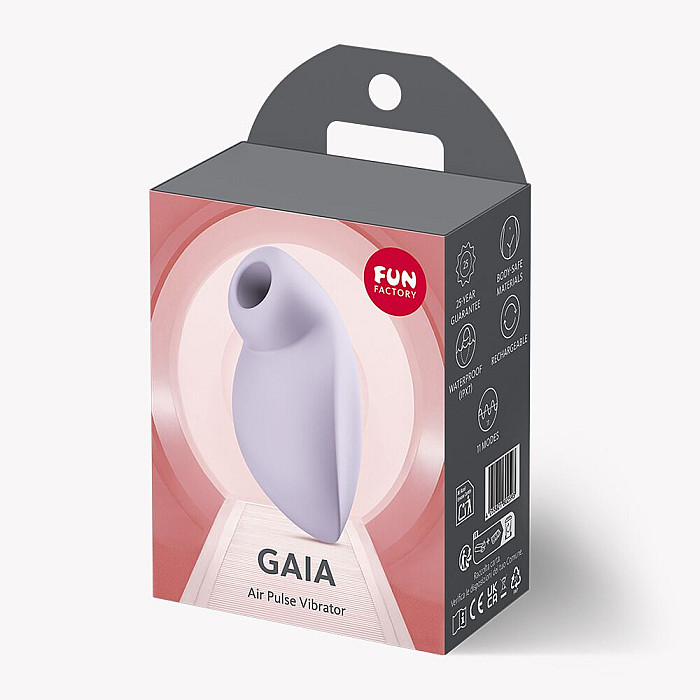 Вакуумний стимулятор Fun Factory Gaia Purple, 11 рівнів вакууму, потужний мотор