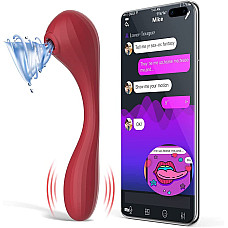 Вакуумный вагинально-клиторальный стимулятор Magic Motion Bobi Red, управление со смартфона