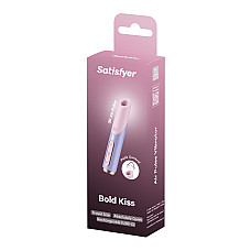 Вакуумний стимулятор Satisfyer Bold Kiss Violet, магнітна технологія 3D Air Pulse, 30 режимів роботи