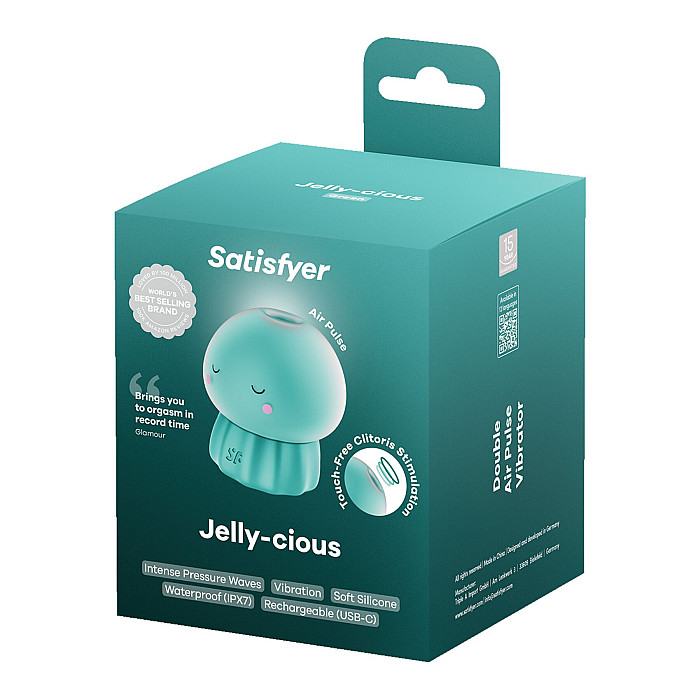 Вакуумный клиторальный стимулятор Satisfyer Jelly-cious Green