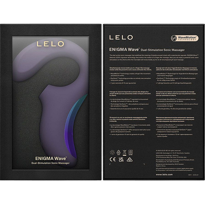Кліторально-вагінальний звуковий стимулятор LELO Enigma WAVE Cyber Purple