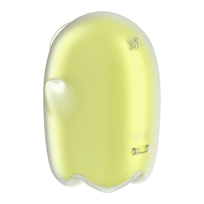 Вакуумный клиторальный стимулятор с вибрацией Satisfyer Glowing Ghost Yellow, светится в темноте