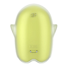 Вакуумний кліторальний стимулятор із вібрацією Satisfyer Glowing Ghost Yellow