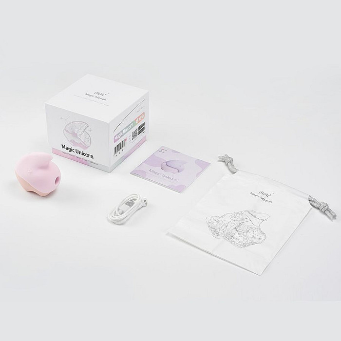 Вакуумный клиторальный смарт-стимулятор Magic Motion Unicorn Pink с вибрацией