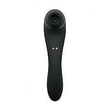Вакуумный стимулятор с вибрацией Wooomy Smoooch Black Clitoral Suction & Vibration