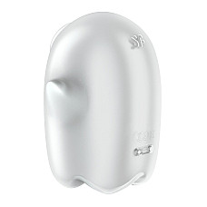 Вакуумний кліторальний стимулятор із вібрацією Satisfyer Glowing Ghost White