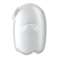 Вакуумний кліторальний стимулятор із вібрацією Satisfyer Glowing Ghost White