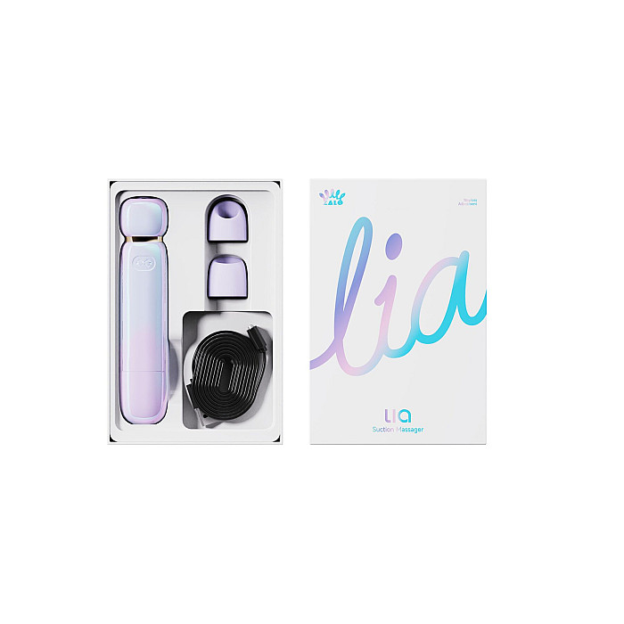 Вакуумный клиторальный стимулятор Zalo Lia Floral White, 3 насадки, 3 режима, разная интенсивность