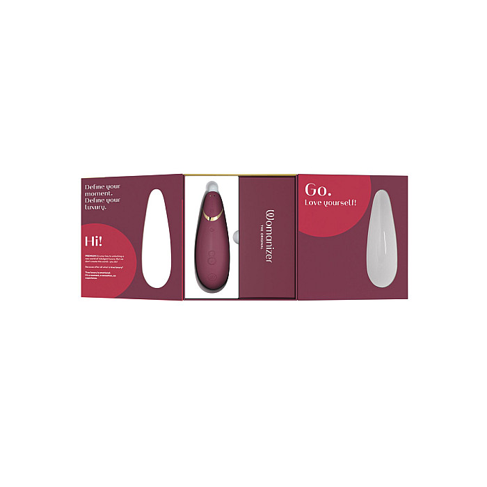 Вакуумний кліторальний стимулятор Womanizer Premium 2 - Bordeaux, функції Autopilot та Smart Silence