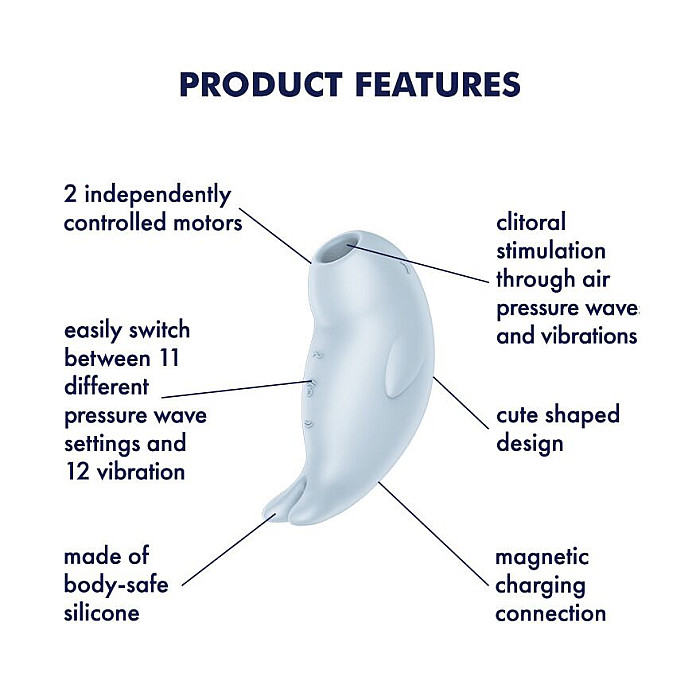 Вакуумный клиторальный стимулятор с вибрацией Satisfyer Seal You Soon, 2 независимых мотора