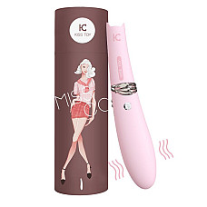 Вакуумный стимулятор с вибрацией KISTOY Miss CC Pink, можно использовать как вибратор, диам. 3,6см