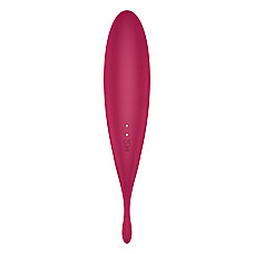 Смарт-вибратор для клитора с вакуумной стимуляцией Satisfyer Twirling Pro+ dark red