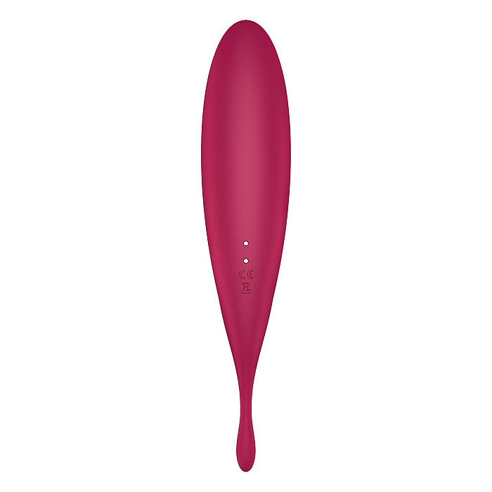 Смарт-вібратор для клітора з вакуумною стимуляцією Satisfyer Twirling Pro+ dark red