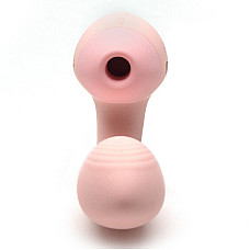 Вакуумный вибратор KISTOY Tina Mini Light Pink, вагинально-клиторальный