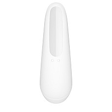 Вакуумный клиторальный стимулятор Satisfyer Curvy 1+ White с управлением через интернет