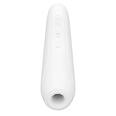 Вакуумный клиторальный стимулятор Satisfyer Curvy 1+ White с управлением через интернет