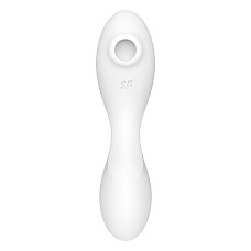 Вакуумный смарт-стимулятор с вибрацией Satisfyer Curvy Trinity 5 (White), управление со смартфона