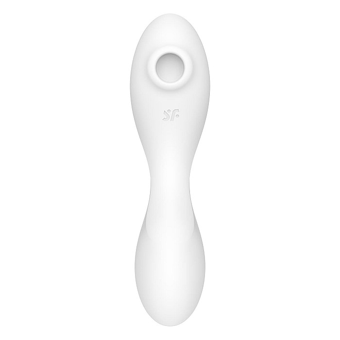Вакуумный смарт-стимулятор с вибрацией Satisfyer Curvy Trinity 5 (White), управление со смартфона
